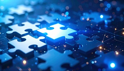 Anime-style 3D puzzle sculpture symbolizing communication
