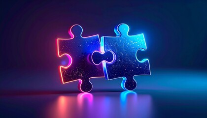 Anime-style 3D puzzle sculpture symbolizing communication
