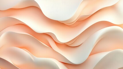 Obraz premium Abstract, soft, wavy, peachy, gradient design