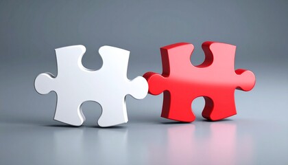 Obraz premium Anime-style 3D puzzle sculpture symbolizing communication 