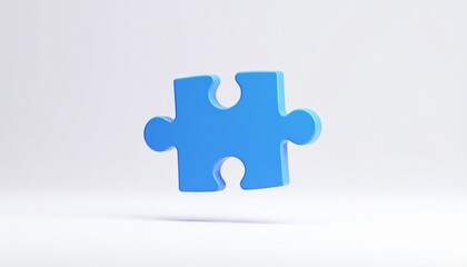 Obraz premium Anime-style 3D puzzle sculpture symbolizing communication 