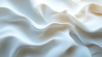 Obraz premium Smooth, flowing white fabric drapes