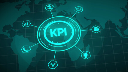 Global KPI Performance and Business Metrics Concept