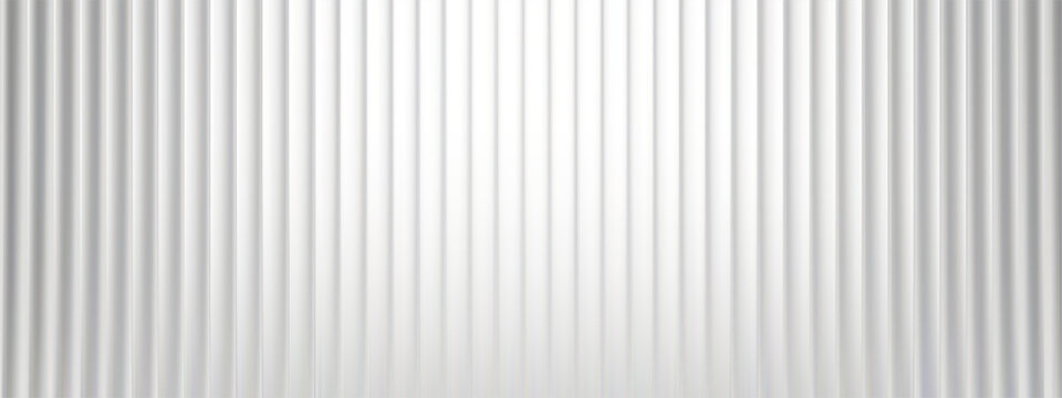 Ribbed transparent plastic background featuring corrugated glass patterns and abstract lines. 3D gradient lights for retail windows or architectural designs. Vintage chrome effects or polycarbonate.