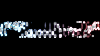 Beautiful illustration of colorful sound waves on black background. Digital Music player background. Digital data network connections concept.