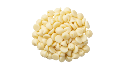 Isolated Pile of White Chocolate Chips