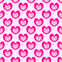 Seamless Pink Heart Pattern for Fabric and Wallpaper