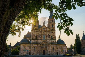 Fulda Cathedral Fuldaer Dom on a sunny day in Hesse, Germany. Historic architecture, baroque style,...