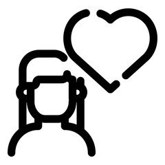 Woman love icon