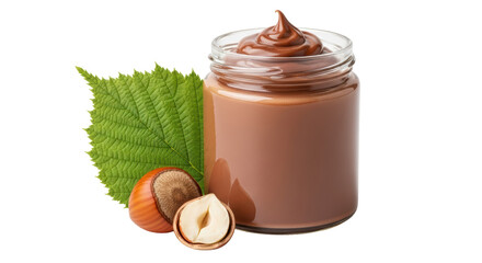 Isolated Jar of Hazelnut Chocolate Spread