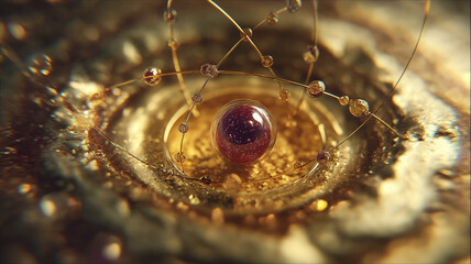 Abstract Golden Atom Model with Sphere Center and Golden Orbitals