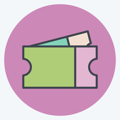 Icon Tag. related to Taxes symbol. color mate style. design editable