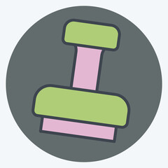 Icon Stamp. related to Taxes symbol. color mate style. design editable