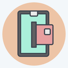 Icon Online Tax. related to Taxes symbol. color mate style. design editable