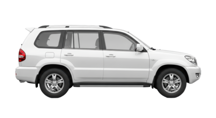 Isolated White SUV