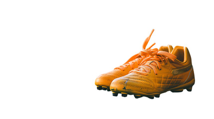 Soccer cleats footwear athletic shoes sports equipment for outdoor play and professional training gear on transparent background