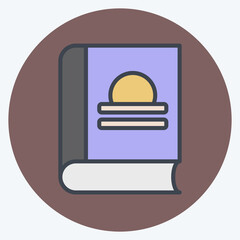 Icon Law Book. related to Taxes symbol. color mate style. design editable