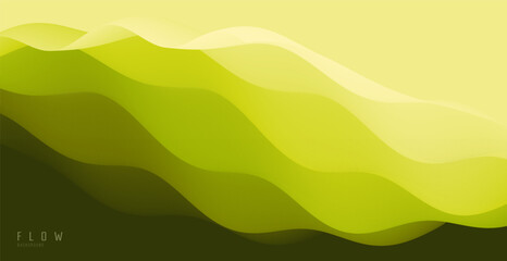 3D abstract wavy background with beautiful gradient colour transition. Dynamic wave. Vector illustration for banner, flyer, brochure, booklet, presentation or website design.