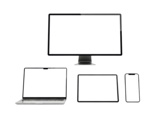 Blank Device Screen Frames Set
