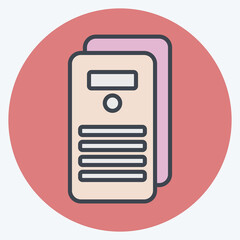 Icon Document. related to Taxes symbol. color mate style. design editable