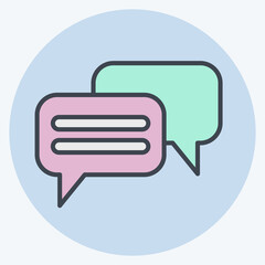 Icon Chat. related to Taxes symbol. Color Spot Style. design editable