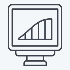 Icon Taxes Graph. related to Taxes symbol. line style. design editable