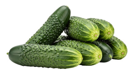 Isolated Pile of Cucumbers