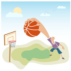 basketball-action illustration