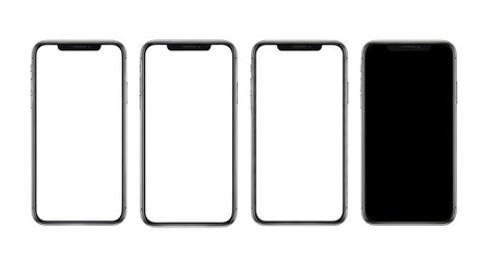 Set of Modern Smartphone Frames and Screen

