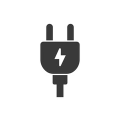 Obraz premium Stromstecker Symbol, Elektrostecker Icon Set, elektrische Energie, Stromversorgung, Ladekabel, minimalistisches Vektor-Design