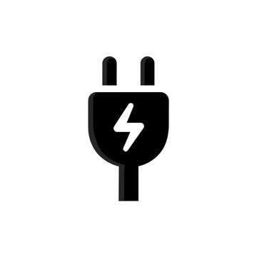 Stromstecker Symbol, Elektrostecker Icon Set, elektrische Energie, Stromversorgung, Ladekabel, minimalistisches Vektor-Design