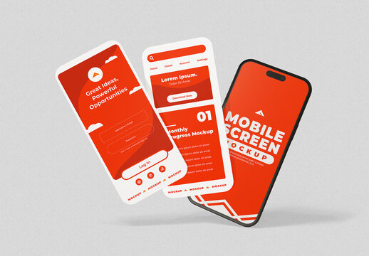 Mobile Screen For Apps Mockup