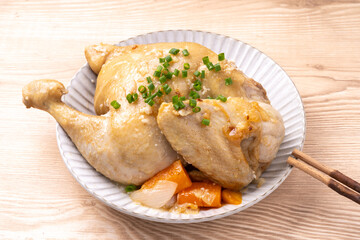 鶏の塩こうじ蒸し焼き