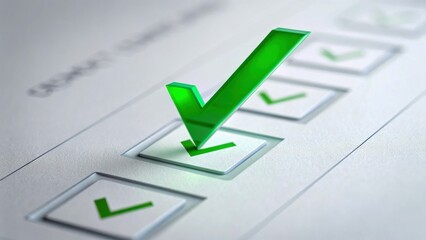 Green checkmark symbolizes data sovereignty in cloud solutions ensuring compliance and security
