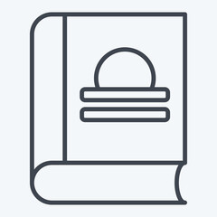 Icon Law Book. related to Taxes symbol. line style. design editable