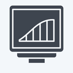 Icon Taxes Graph. related to Taxes symbol. glyph style. design editable