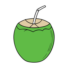 Fresh green coconut, rich in hydrating water and natural sweetness, perfect for tropical refreshment, smoothies, and healthy snacks, packed with vitamins and minerals.
