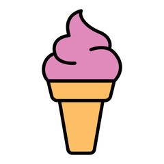 Vector Ice Cream Icon – Food and Dessert Clipart