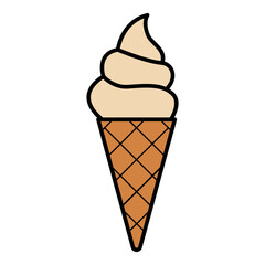 Vector Ice Cream Icon – Food and Dessert Clipart