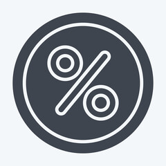 Icon Tax Exemption. related to Taxes symbol. glyph style. design editable