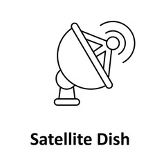 Satellite Dish Vector icon which can easily modify or edit