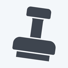 Icon Stamp. related to Taxes symbol. glyph style. design editable