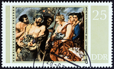 Diana's Return from Hunting by Peter Paul Rubens (German Democratic Republic 1977)