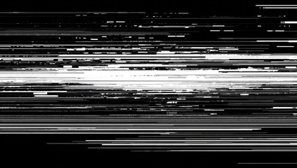 Abstract glitch art with horizontal lines