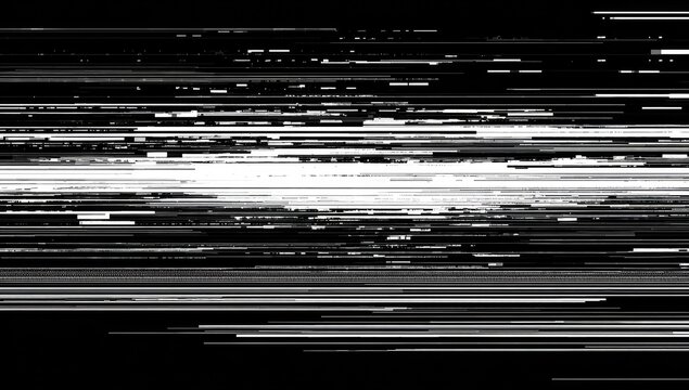 Abstract glitch art with horizontal lines