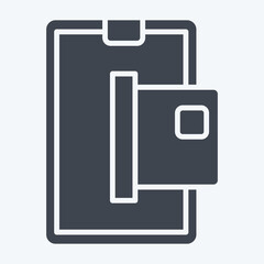 Icon Online Tax. related to Taxes symbol. glyph style. design editable