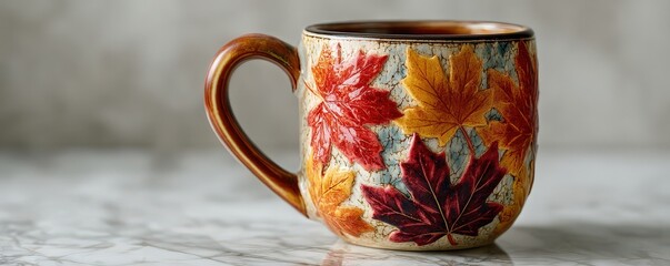 Autumn Maple Leaf Design Coffee Mug