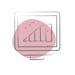 Icon Taxes Graph. related to Taxes symbol. Color Spot Style. design editable