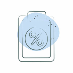 Icon Taxes Clipboard. related to Taxes symbol. Color Spot Style. design editable