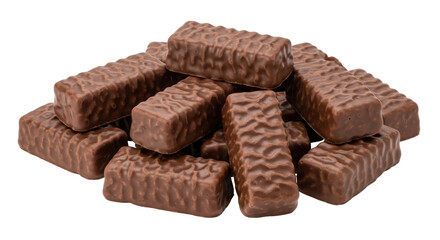 Isolated Chocolate Wafer Pile